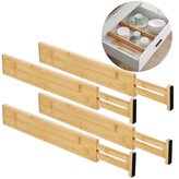 Rozdělovače do zásuvek nastavitelné SPRINGOS KI0151 bambus 4 ks