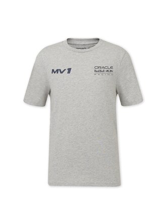 Dětské tričko Max Verstappen - Red Bull Racing F1 HELMET šedé - JL - 152 CM