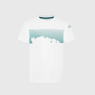 Aston Martin F1 Team dětské fanouškovské tričko GRAPHIC bílé - 140 CM
