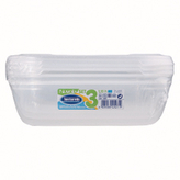 Dóza na potraviny NUVOLA 3x1,15 l obdélník bílá