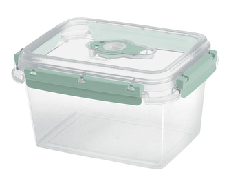 Dóza na potraviny FRESH SYSTEM 1,5 l obdélník, s ventilem transparent/zelená