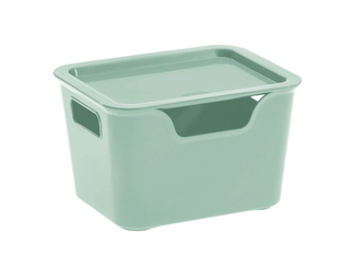 Úložný box BELLA L s víkem - 1,9 l zelená