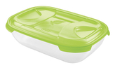 Dóza na potraviny NUVOLA 2 l obdélník transparetní/zelená