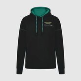 Volnočasová mikina s kapucí Aston Martin F1 Team s logem AMR černá - XXL