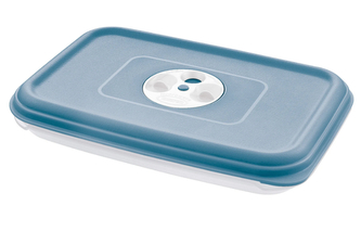 Dóza na potraviny obdelník  FRESH WAVE 1,3 L transp/modrá