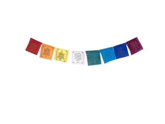 Tibetské modlitební vlaječky Eight Auspicious 8 x 10 cm 8ks