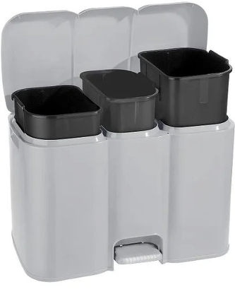 Koš na tříděný odpad PATTY 3,13+8+13L světle šedá
