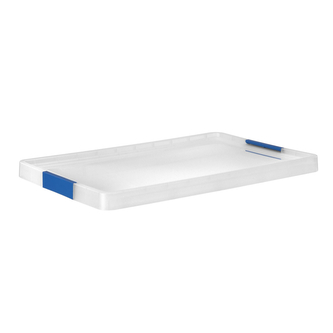 Víko pro box HEAVY DUTY 60x40 cm  transparentní modrá