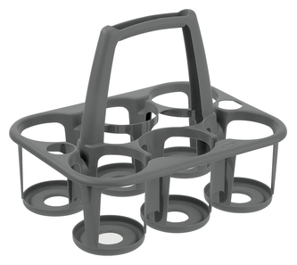 Nosič na 6 lahví COVER LINE grafit