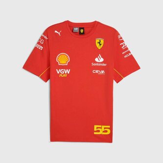Týmové tričko Carlos Sainz - Scuderia Ferrari F1 červené - XXL