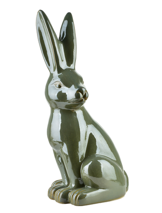 MAVE GREEN Figura zając ceramiczna 25x19x48cm