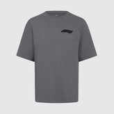 Volnočasové tričko Formule 1 s malým logem F1 šedé - XL