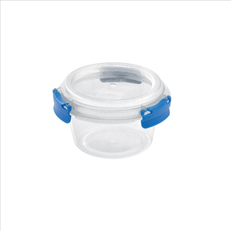 Dóza na potraviny FRESH SYSTEM 0,38 l kulatá transp/modrá