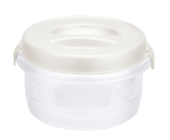 Dóza NOSTALGIA 2L s klipy transp/bílá