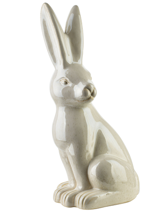 MAVE BEIGE Figura zając ceramiczna 25x19x48cm