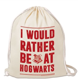 Logoshirt Vak na záda I would rather be at Hogwarts, Harry Potter