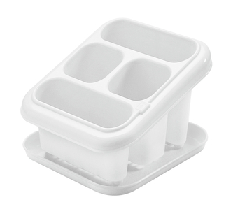 Odkapávač na příbory s tácem bílá