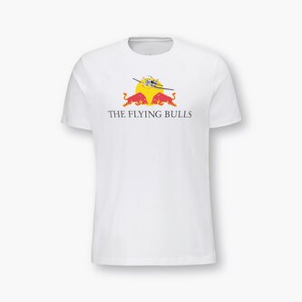 Red Bull triko The Flying Bulls bílé s logem