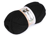Pletací příze medvídková 100 g - 1 ks - 13 (62144) černá