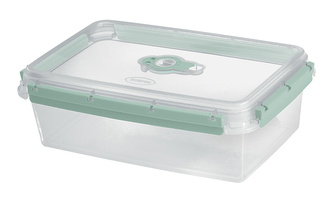 Dóza na potraviny FRESH SYSTEM 3 l obdélník, s ventilem transp/zelená