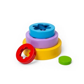 Bigjigs Toys Skládací květinová věž