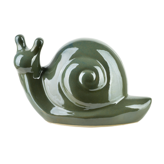 MAVE GREEN Figura ślimak ceramiczny 25x14,5x15cm