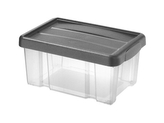 Úložný box PUZZLE 5 l transparent/grafit