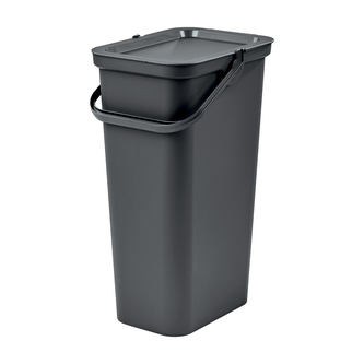 Odpadkový koš s víkem a rukojetí MODA 40 l šedá