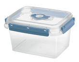 Dóza na potraviny FRESH SYSTEM 1,5 l obdélník, s ventilem transparent/modrá
