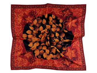 Saténový šátek 70x70 cm - 1 ks - 5 rezavá stř.