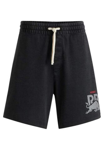 Volnočasové kraťasy HUGO - Racing Bulls s logem tmavě šedé - M
