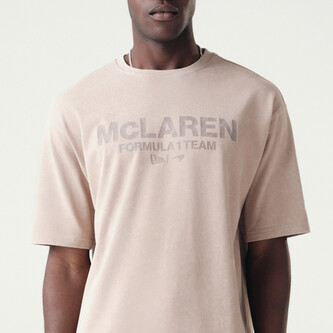 Volnočasové tričko McLaren F1 NE wordmark šedohnědé - XXL