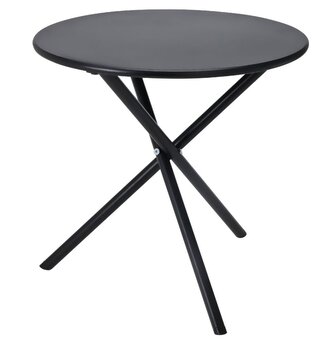 AMBIANCE Zahradní stůl kulatý kovový 48 x 48 cm černá KO-X59000100