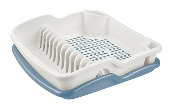 Odkapávač s tácem BRIO bílá/modrá