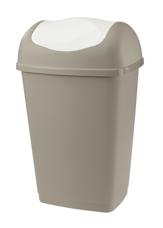 Odpadkový koš GRACE 25L šedohnědá/bílá