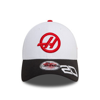 Týmová kšiltovka Kevin Magnussen - Haas F1 MoneyGram bílá