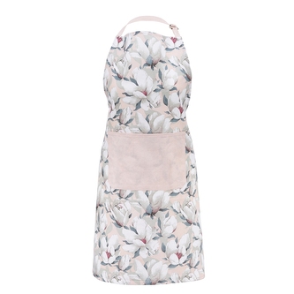MAGNOLIA RÓŻOWA FARTUCH KUCHENNY 70X80 CM 100% BAWEŁNA