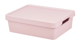 Úložný box MAYA M s víkem - 9,2 l růžová