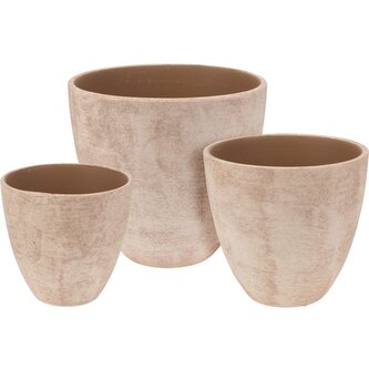 PROGARDEN Keramické květináče sada 3 ks KO-066900320