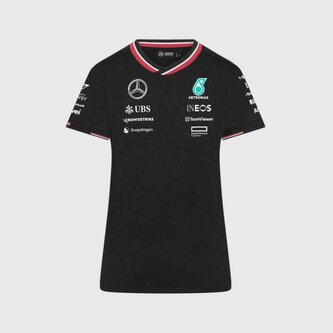 Dámské týmové tričko Mercedes AMG F1 černé - S