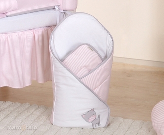 Zavinovačka LUX s vyztuženými zády - Kočička  - růžová