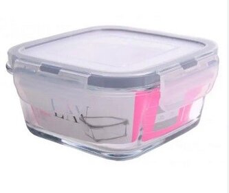 dóza 0,375l FRESCO, 11,5x11,5x5,3cm, víčko patent.plast, sklo