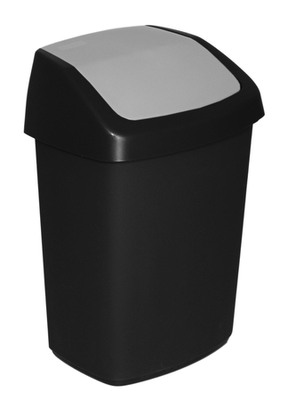 Odpadkový koš Swing  25L, černá/ stříbrná