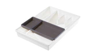 Příborník BELLA - 2-dílný bílo/šedý