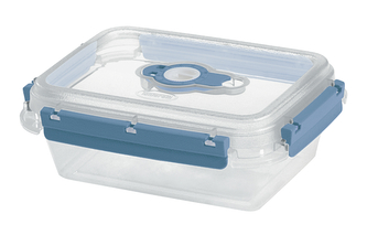 Dóza na potraviny FRESH SYSTEM 0,9 l obdélník, s ventilem transparent/modrá