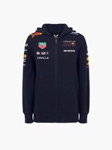 Dětská týmová mikina na zip Oracle Red Bull Racing s logy sponzorů - JL/12