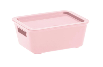 Úložný box BELLA M s víkem - 1,18 l růžová