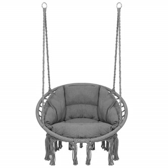 Zahradní houpačka s polštářem 60 cm, tmavě šedá SPRINGOS SPR0046