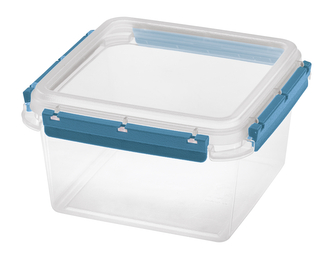 Dóza na potraviny FRESH SYSTEM 2,25 l čtverec transp/modrá