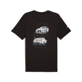 Fanouškovské tričko BMW Motorsport se závodním motivem černé - M